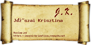 Jászai Krisztina névjegykártya