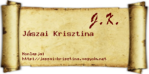 Jászai Krisztina névjegykártya